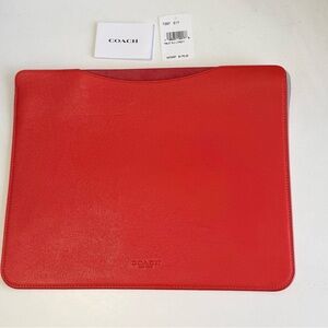 Coach Red Orange Tablet Sleeve